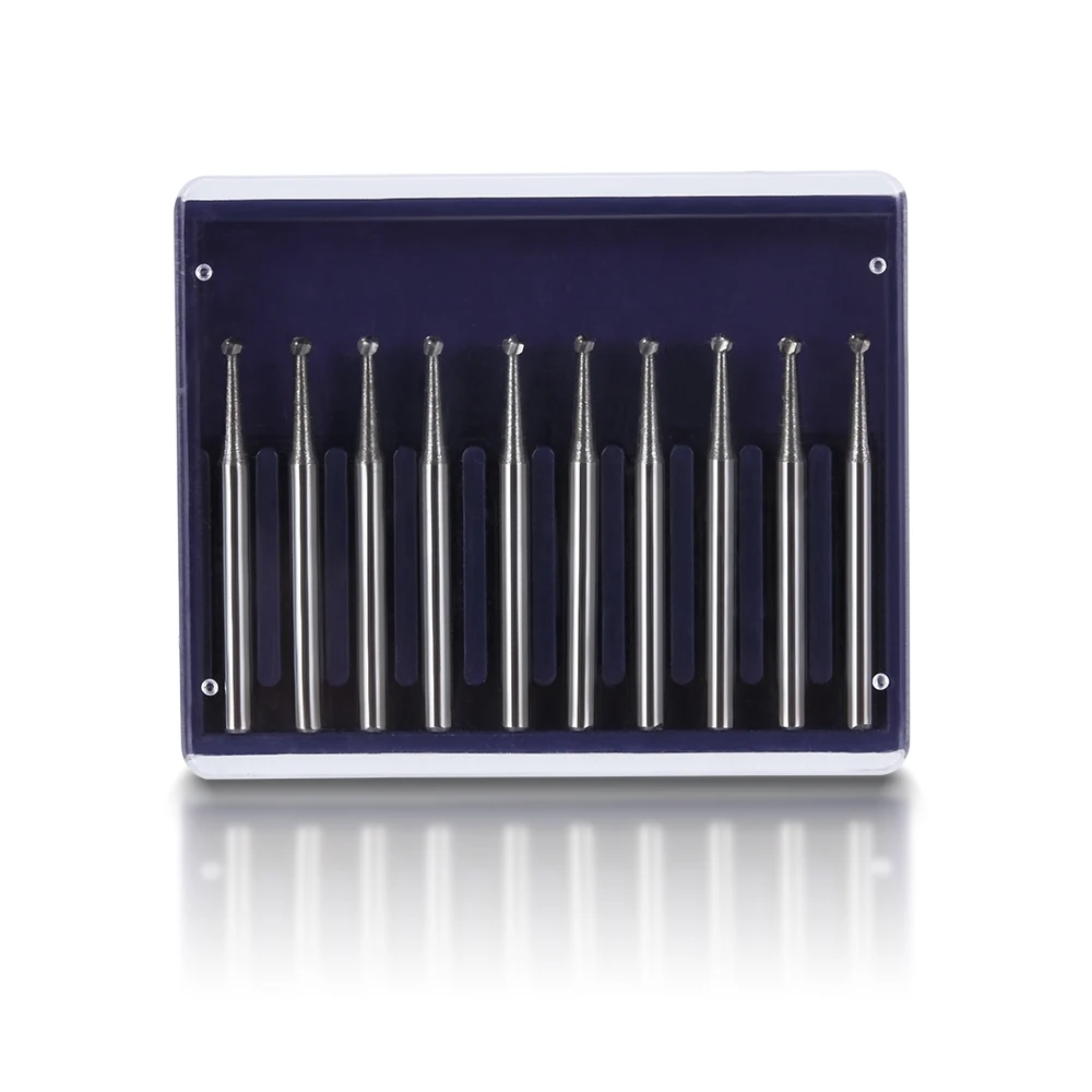 FG1 10pcs box 10 шт./коробка стоматологические FG круглые боры дрель Вольфрам стоматологические карбидные боры Dia-Burs для высокоскоростных наконечников среднего стоматолога инструменты - Цвет: FG1 10pcs box