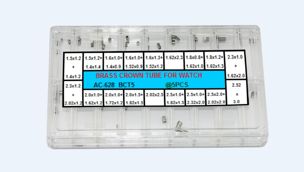 Латунные Запчасти для часов 90 шт. трубка наручных в ассортименте смешанные