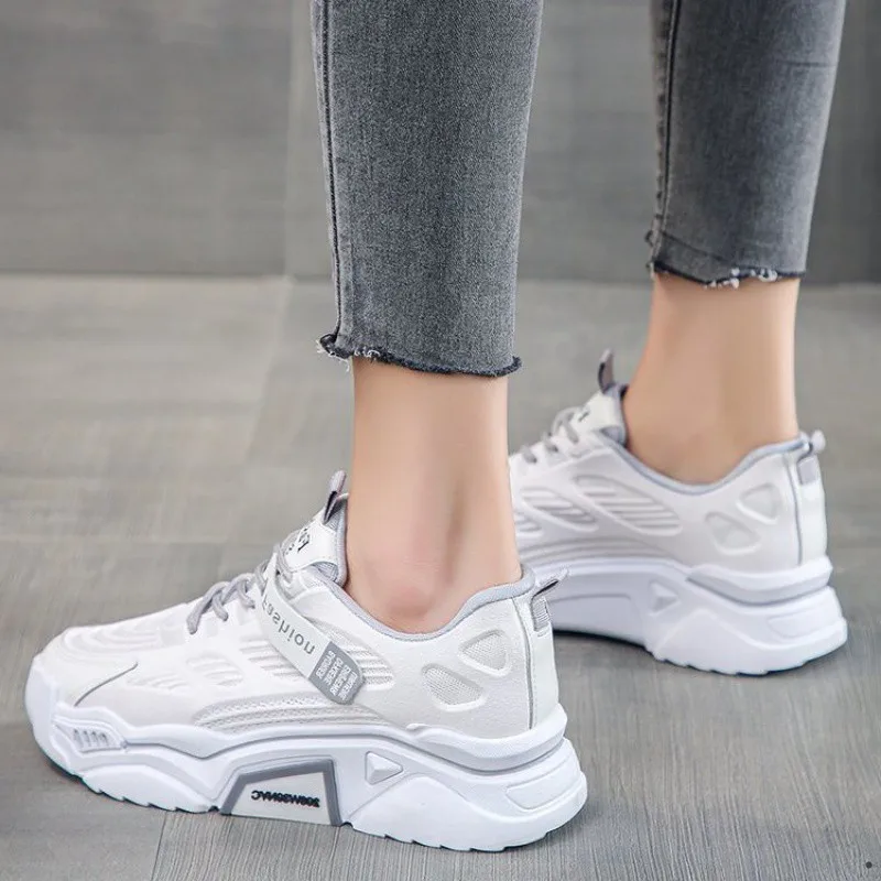 2021 Spring and Autumn Thick-soled Old Shoes Women's Trendy New Casual Korean Style Breathable Net Red Fashion Sneakers Women