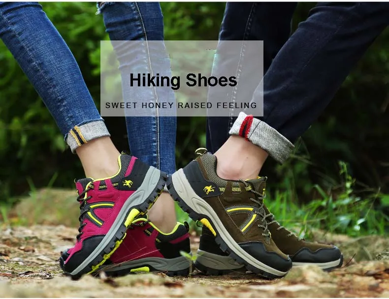 Baideng/Высококачественная Мужская обувь для пешего туризма; нескользящие Классные кроссовки для альпинизма; женская обувь унисекс; Уличная обувь для горного спорта; замшевая обувь из коровьей кожи; размеры 36-45