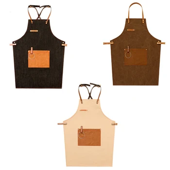 

Barber Hairdresser Florist Gardener Work Wear Barista Bartender Chef Waitstaff Uniform Apron Adult Bibs
