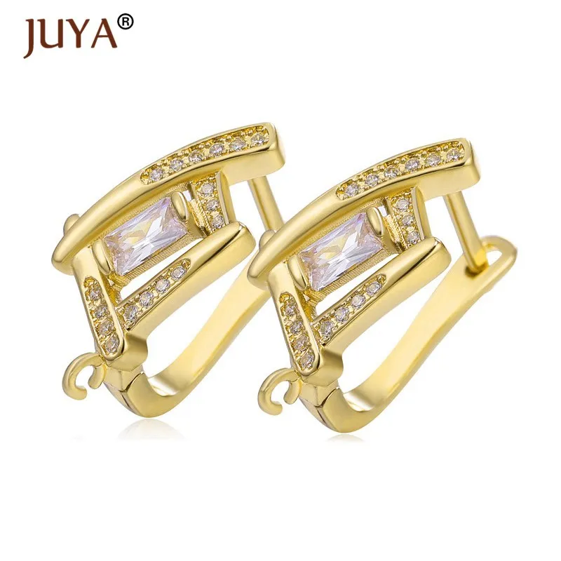 gold Швензы Золотые, серебряные, розовые, золотые, черные, медные, циркониевые сережки, крючки, сделай сам, серьги для изготовления украшений вручную, сделай сам - Цвет: gold