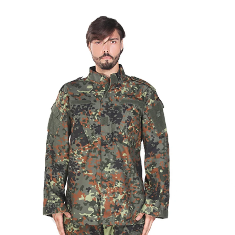 Color12 2 шт. Мужская военная форма джунгли немецкий камуфляж боевой страйкбол тактическая куртка брюки комплект одежды ACU CP армейский костюм - Цвет: Color12