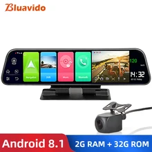 Bluavido 1" ips зеркало заднего вида Автомобильная камера 4G Android 8,1 gps навигация 2G ram 32G rom ADAS FHD 1080P видеорегистратор