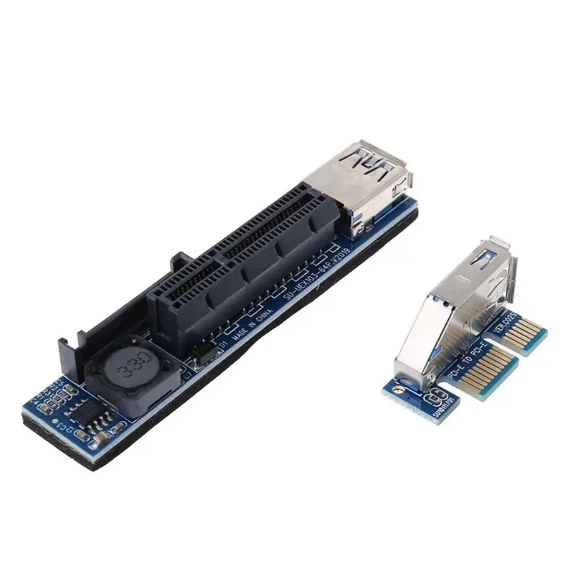 Добавить на карту PCI Express USB 3,0 адаптер Райзер Расширитель Райзер-карта PCIe USB 3,0 PCI-E SATA PCI E Riser PCI Express x1 к слоту X4