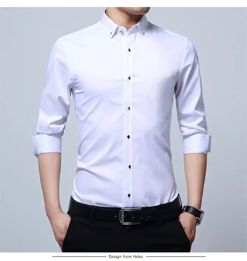 sheer white dress shirt