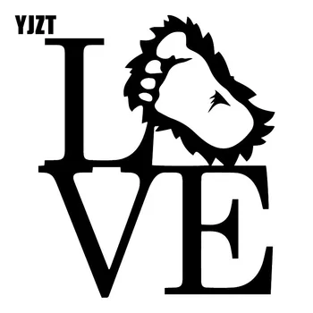 

YJZT 13.9X16.6CM Love Sasquatch Bigfoot Footprint Vinyl Decals Car Stickers Accessories C25-0568