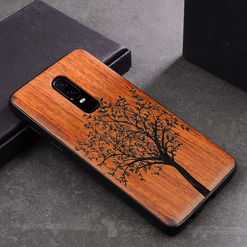 Чехол для телефона для Oneplus 7 Pro 6 6T 5T натуральный роскошный резной деревянный TPU чехол для Oneplus 6 6T 5T противоударный чехол-накладка - Цвет: DS