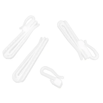 

200PCS Plastic Curtain Hanging Hooks Stereo Window White Plastic Adjustable Height Curtain Accessories for Hang Ceiling 9cm