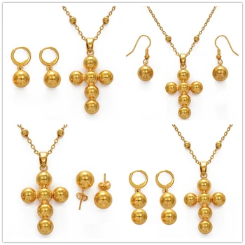 

Anniyo Beads Cross Pendant Necklaces Ball Earrings Jewelry sets Beaded Necklaces Stud Earrings Chuuk Hawaiian African #235106