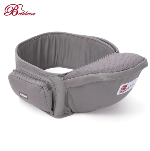 Gray Bethbear/Детский Рюкзак-переноска, поясной стул, ходунки, слинг для новорожденных, детская мягкая сумка с ремнем для младенцев, удобное сиденье для младенцев - Цвет: Gray
