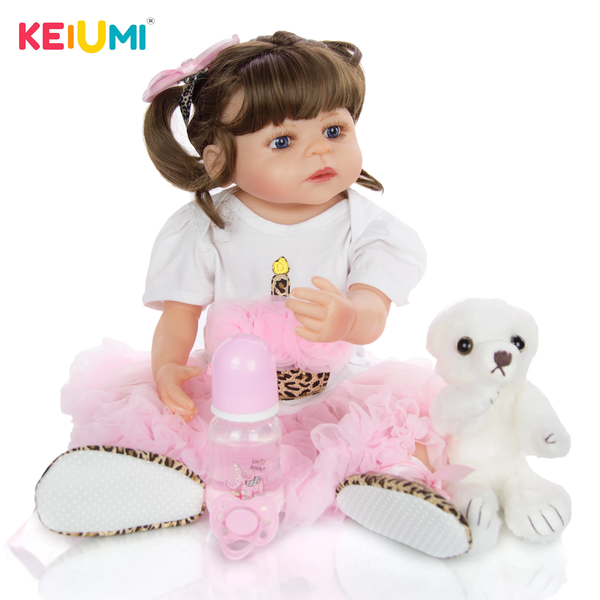 KEIUMI милая игрушка 22-дюймовая Кукла Новорожденный ребенок очаровательные Куклы
