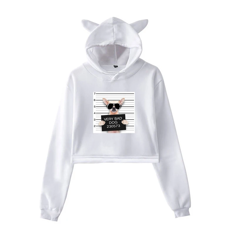 Bad Dog Bad Cat Print Hoodies Women Autumn Winter Warm Pullover Kleding Female Sweatshirts Sportwear Dropshipping Clothing Tops - Цвет: Kawaii Hoodie 2