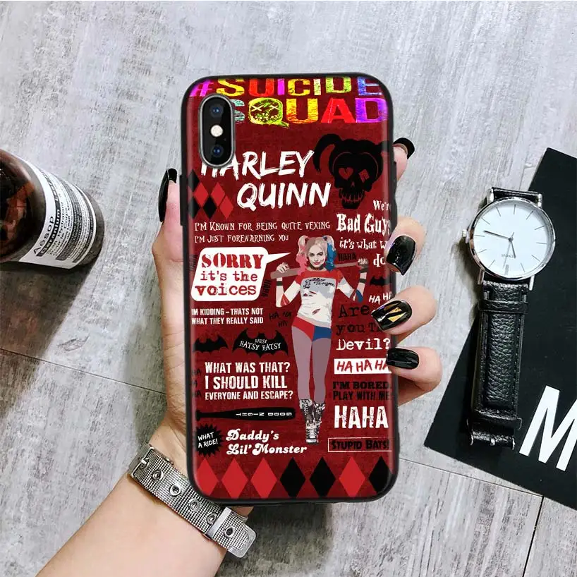 Джокер Отряд Самоубийц черный чехол для телефона Apple IPhone 11 Pro XS MAX XR 7 8 6S Plus X 10 Ten 5 5S SE Coque Shell