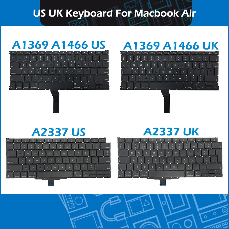 Клавиатура A1370/A1465/A1369/A1466/A1534/A2179/A2337 для Macbook Air Retina сменная английская клавиатура
