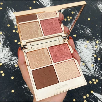 

4 color nose shadow repair volume rouge blush makeup pallete brightening powder fairy high-gloss eye shadow integrated palette
