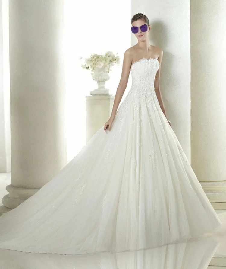 Beautiful Wedding Dress Ball Gown 2021 Appliques Princess Wedding