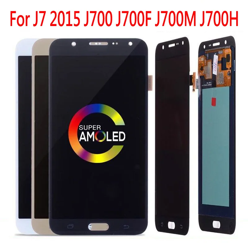 

5.5" AMOLED For SAMSUNG Galaxy J700 LCD Display Touch Screen Digitizer For SAMSUNG J7 2015 LCD J700H J700M J700 Display