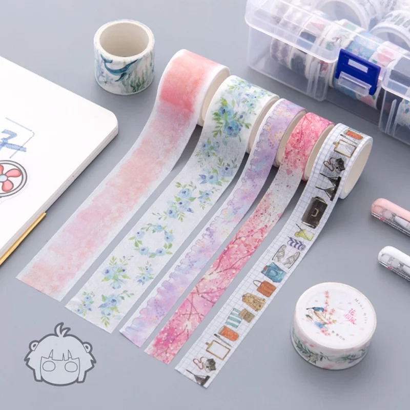 18/42/100 шт. основных карт Цвет серии очень тонкой лента Washi Diy Дневник клейкая лента милый наклейки декоративная лента