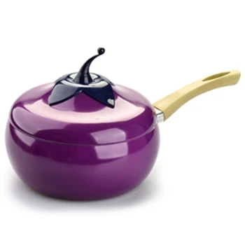 

Fruit Pan Cooking Pot Color Grill Pan Induction Cooker Gas Aluminum alloy Cookware Eggplant Milk Pot