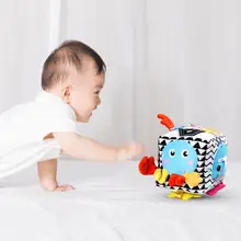 

Lovely Baby Block Bite Resistant Sensory Training Cartoon Design Sensory Training Colorful Infant Soft Cube Stack Baby Toys