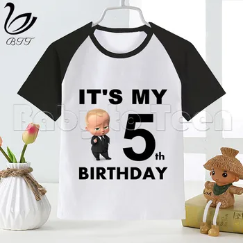 

Children Boss Baby Cartoon Birthday TShirt Happy Birthday TShirt Print Kids Funny TShirt Girls Boys Short Sleeves Birthday Tops