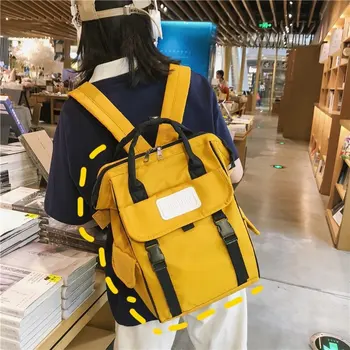 

Korea wild light Mummy backpack vintage sense girl bag junior high school students large capacity backpack
