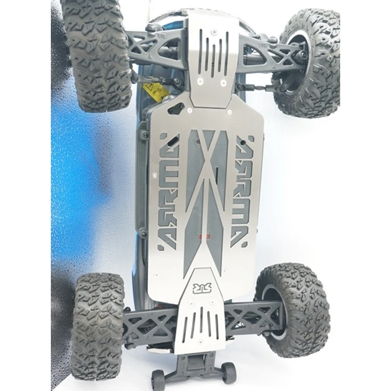 RC Car Chassis Armor RC CAR Parts Arrma Big Rock 1/10 Outcast Truck Upgrade Accessories Stainless Steel Chassis Armor Guard Plate