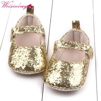

Baby Girl First Walkers Toddler Baby Girls PU Leather Sequin Infant Kids Soft Sole Shoes Bottom Bebe Shoes