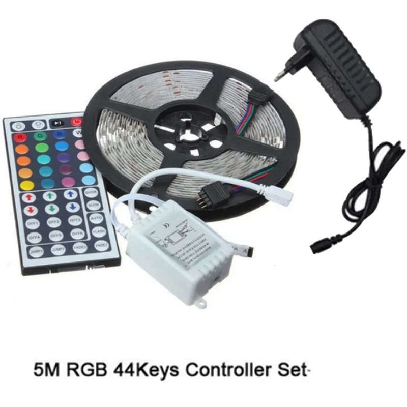 44Key RGB ИК-пульт дистанционного управления+ 5/4/3/2M Светодиодные ленты 60 светодиодный s/M RGB Светодиодные ленты светильник 2835 гибкий светильник ing затягивающая лента