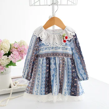 

Wholesale 5pcs/lot Baby Girls Dress Floral Baby for Vestido Clothing Outfit Clothes Kids Bohemian Infant Girl Dress with Berry