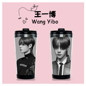 

Wang Yibo CHEN QING LING Stainless Steel Water Cup THE UNTAMED Lan Wangji Double Layer Curve Cups Bottle Fans Collection Gifts