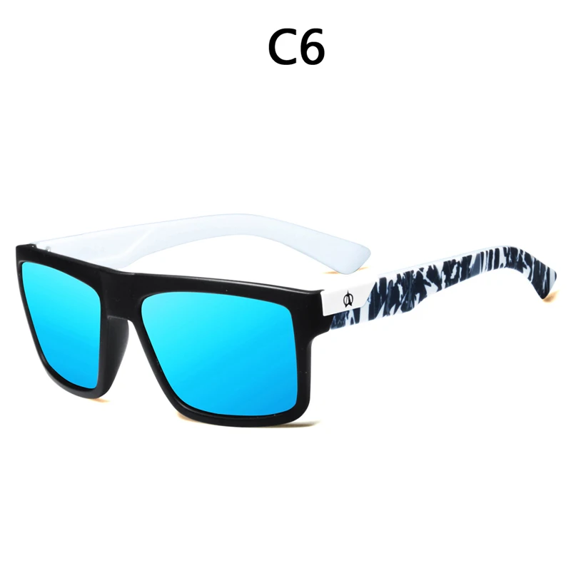 VIAHDA, фирменный дизайн, поляризационные солнцезащитные очки, мужские, водительские, оттенки, мужские, Ретро стиль, солнцезащитные очки для мужчин, Spuare, зеркальные, летние, UV400 Oculos - Цвет линз: C6