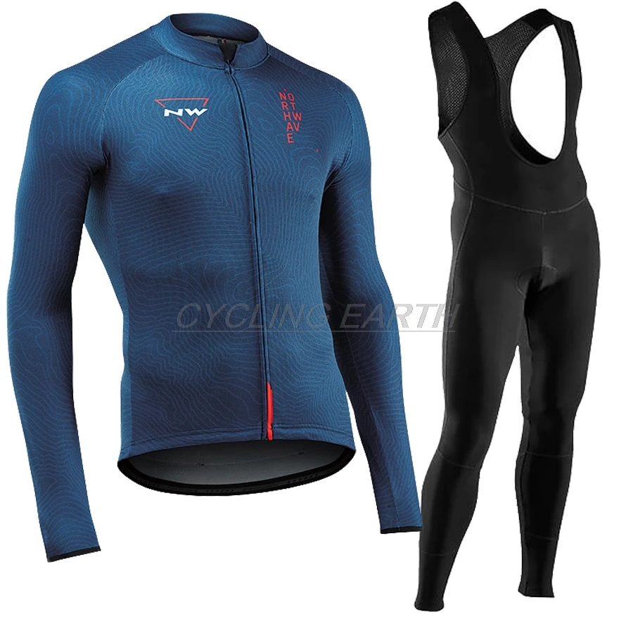 6 Northwave NW pro team длинный рукав Велоспорт Джерси набор MTB дышащий pro Джерси мейло ciclismo hombre брюки одежда - Цвет: 6
