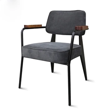 

Cafe tables and chairs creative personality dining chair American retro back armchair restaurant bar metal iron chair