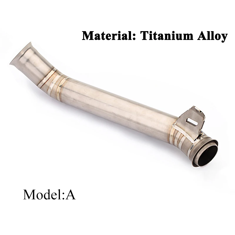 Slip On For KTM Duke 690 Titanium Alloy Mid Link Pipe Replace of Catalyst Cat Scooter Dirt Bike ATV Exhaust System Pipe Modified - Цвет: A