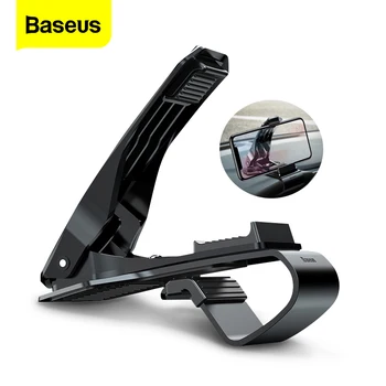 

Baseus Dashboard Car Phone Holder For iPhone X 8 7 Samsung S9 S8 Mobile Phone Holder 360 Degree Adjustable Clip GPS Car Holder