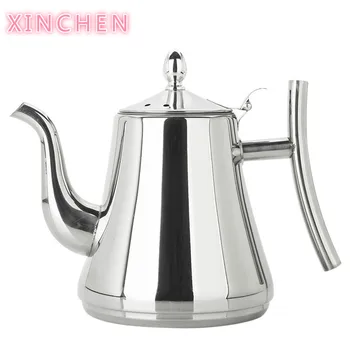 

Tea Kettle Fashion Gold and Silver Color Tea Pot with Filter Type Hotel Tea Kettle 304 Stainless Steel Water Kettle Water Pot