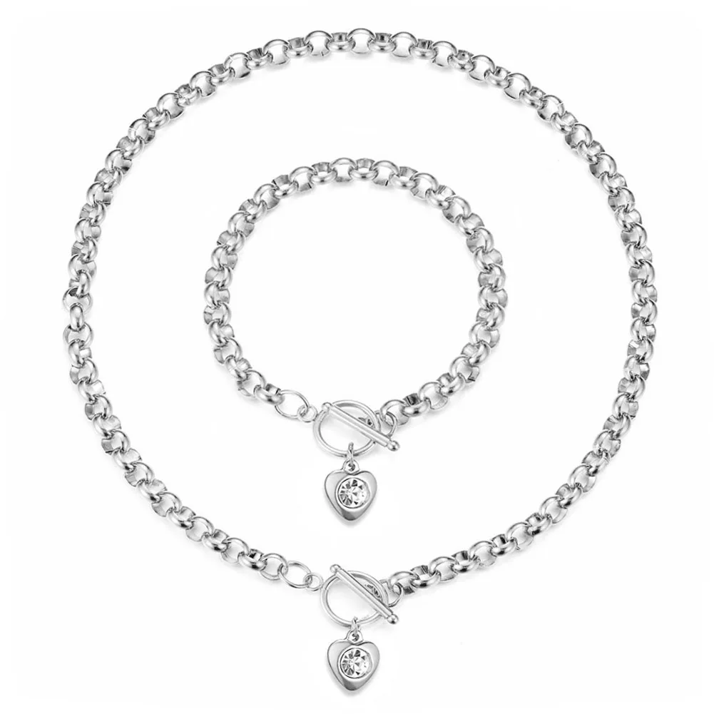 تصميم جديد الفولاذ المقاوم للصدأ كريستال القلب مجم...