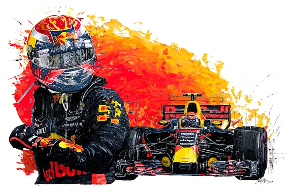 Алмазная картина Max red bull racing Verstappen полная дрель 5d Вышивка крестиком мозаичная картина с круглыми стразами алмазами вышивка - Цвет: Белый