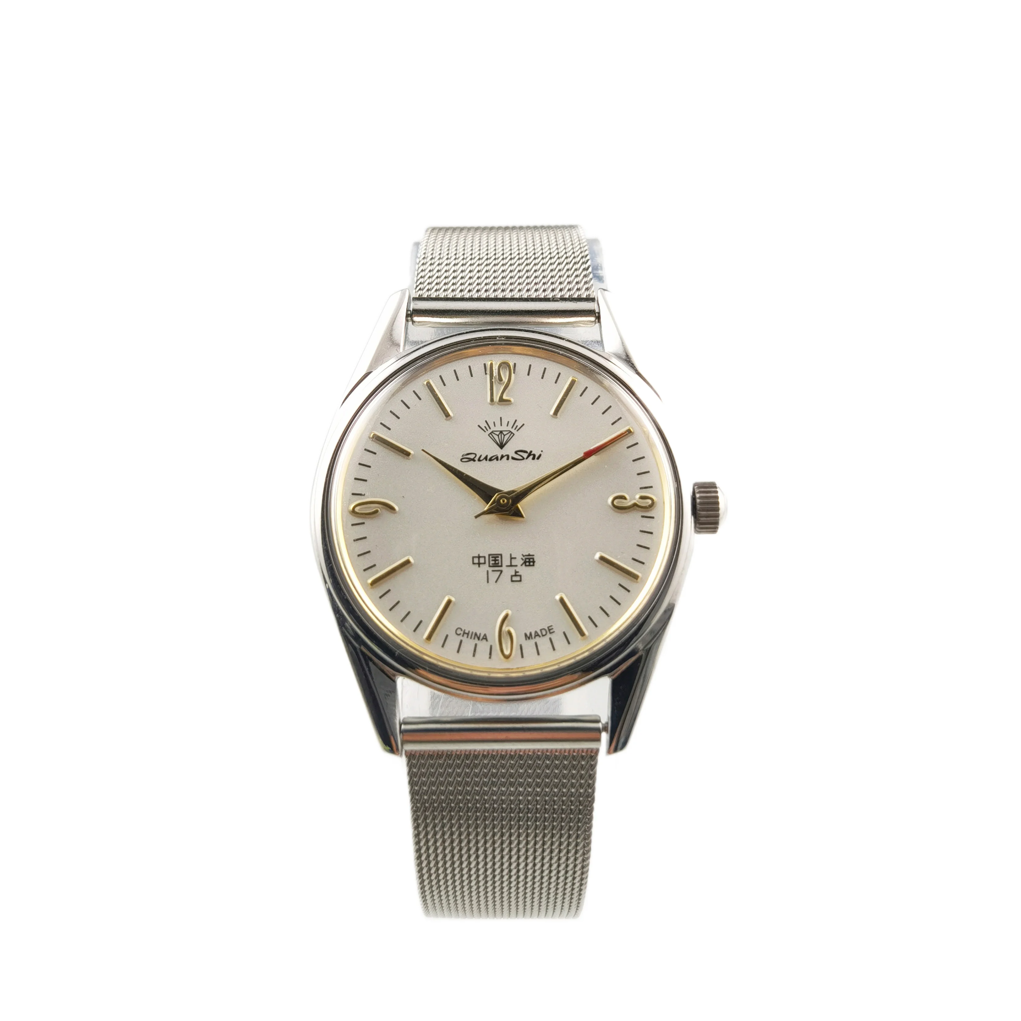 Shanghai Watch Mechanical Watch Men's Manual Spring 17 Diamond Retro Watch 8120 