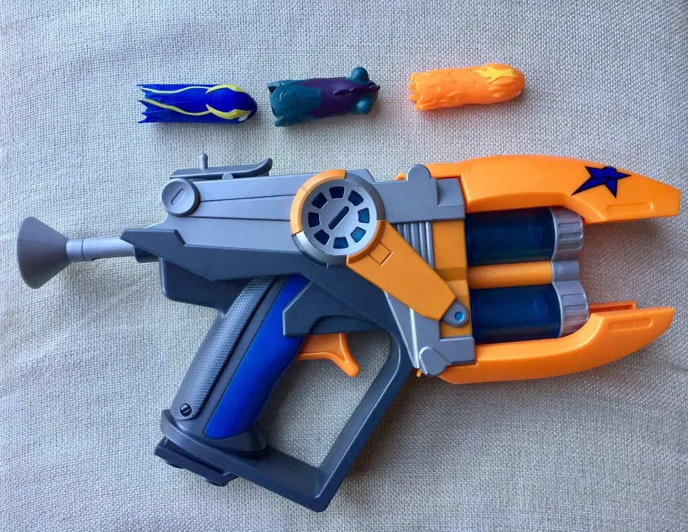 

35cm Orange Generation 1 Slugterra Gun Toy with 3 Bullets 1doll each time fill in 2 bullet automate change the ammos
