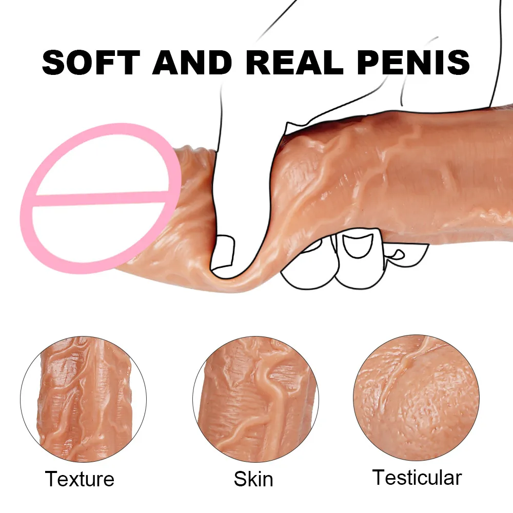 Heating Telescopic Dildo Vibrator For Husband And Wife Anal Vagina Massager Realistic Penis Suction Cup Dick Dildo Adult Sex ToyDildos picture