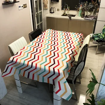 

Geometric Polyester Printed Household Decorative Tablecloth manteles para mesa rectangulares en tela