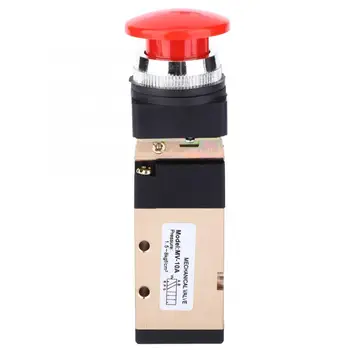 

MV-10A Pneumatic Mechanical Valve 2 Position 5 Way Spring Return Push Button 1/4in PT Reversing Valve