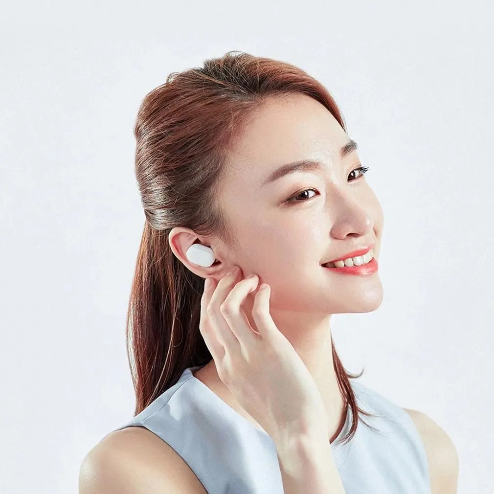 Xiaomi mi наушники AirDots TWS Bluetooth беспроводные наушники-вкладыши наушники гарнитура Молодежная версия с mi c и зарядной док-станцией