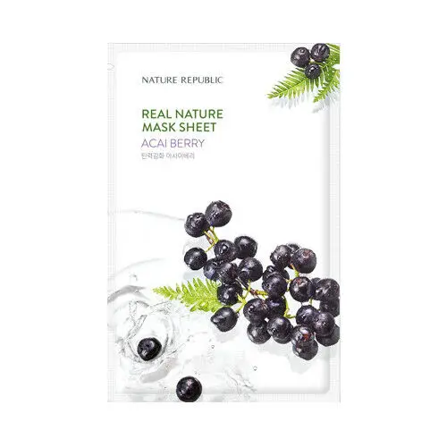Acai Berry 1pcs Маска для лица с натуральным природным покрытием, 1 шт., увлажняющая маска для лица с масляным контролем, отбеливающая эссенция, оригинальная корейская косметика - Цвет: Acai Berry 1pcs
