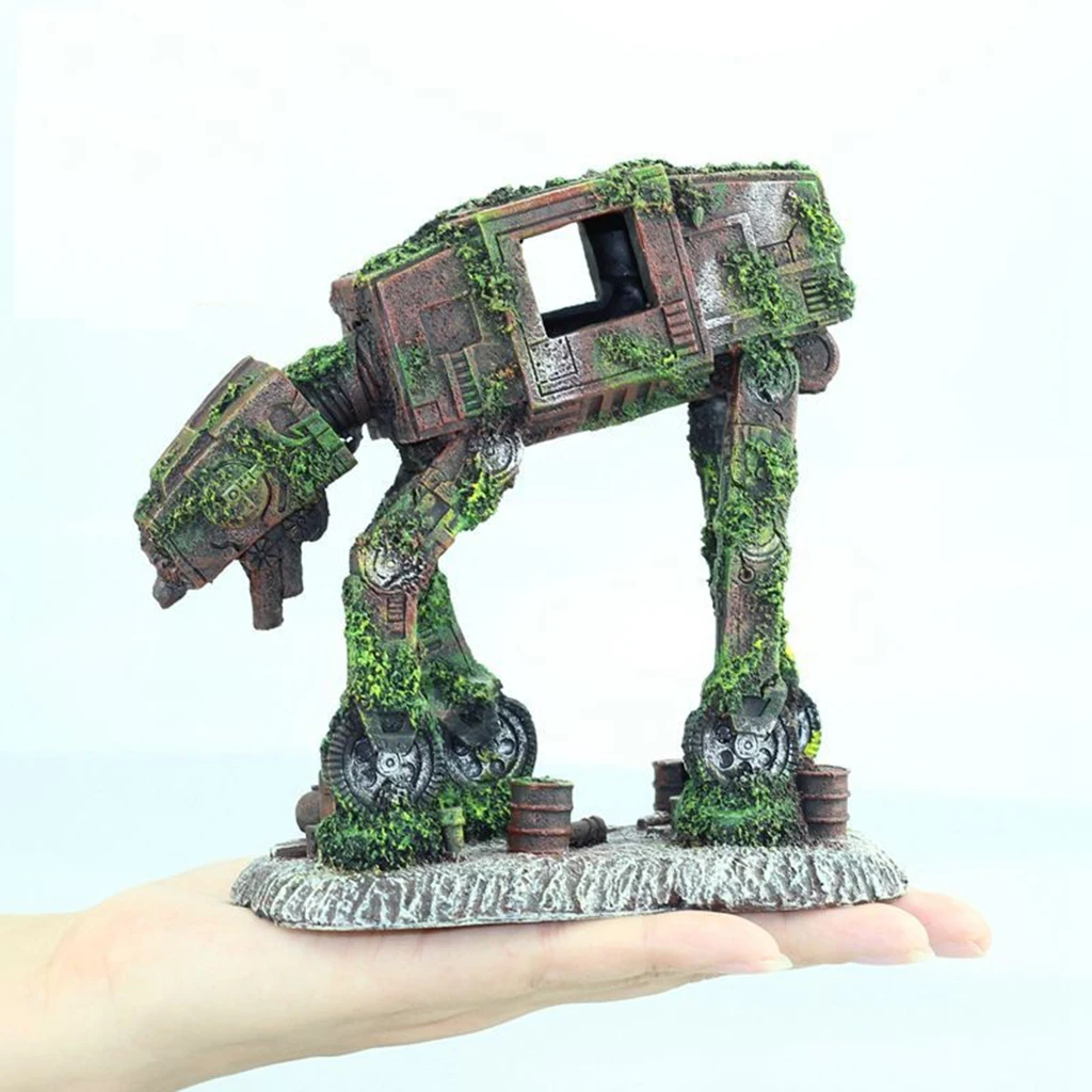 Aquarium Fish Tank Ornament Space Robot Dog Large At At Star Wars