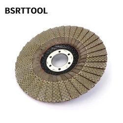 BSRTTOOL 4/5 inch Diamond Grinding Wheels Electroplated Flap Disc Marble Concrete Abrasive Pads For Angle Grinder Sanding 1Pc