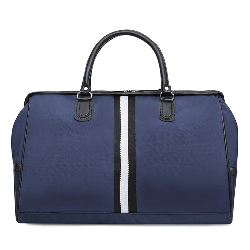 Водонепроницаемая ручная полосатая дорожная сумка модные дорожные сумки для женщин сумки для фитнеса сумка для багажа большие сумки XA829B - Цвет: Blue